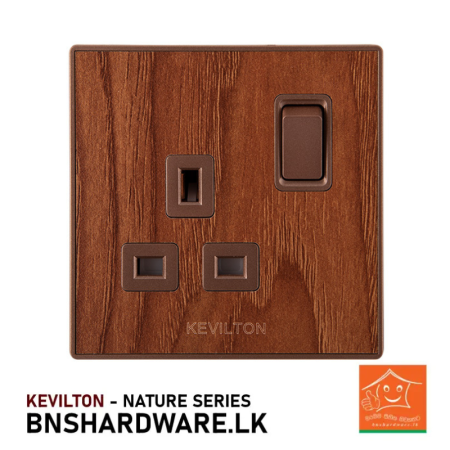 13A Socket Teak -Kevilton Electric