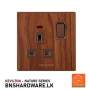 13A Socket with Neon Teak-Kevilton Electric