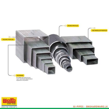 Lanwa Steel Square Tube (Box Bar) 80 x 80 mm - 5.5 Meter | Best Steel Price in Sri Lanka