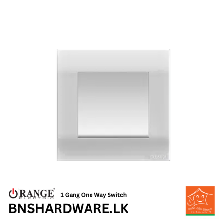 Akoya 1 Gang One Way Switch - Orange