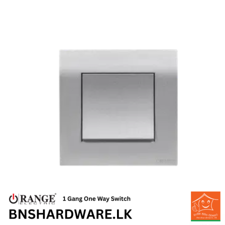 Akoya 1 Gang One Way Switch - Orange