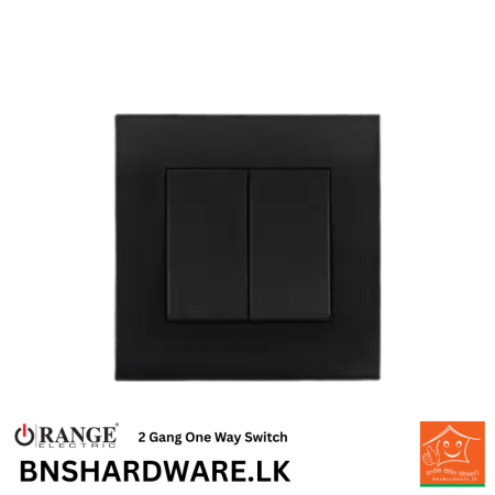 Akoya 2 Gang One Way Switch - Orange