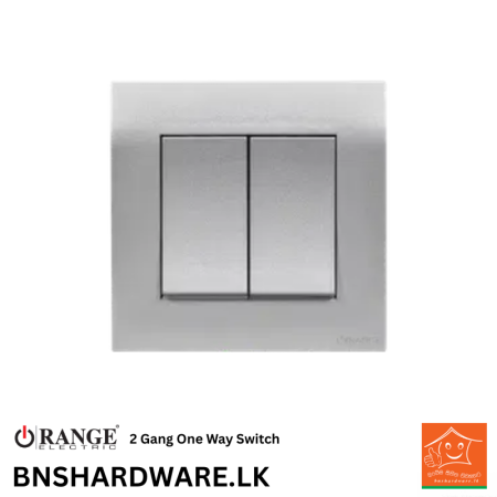 Akoya 2 Gang One Way Switch - Orange