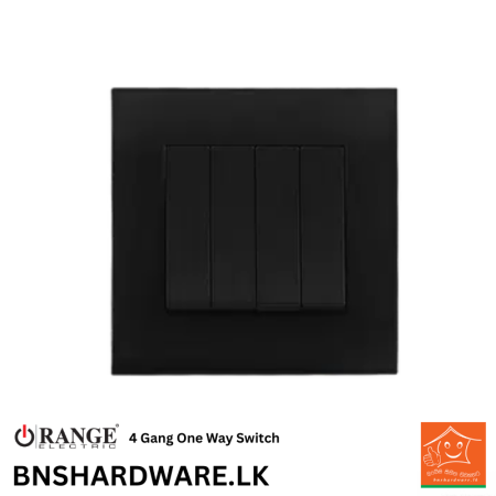 Akoya 4 Gang One Way Switch - Orange