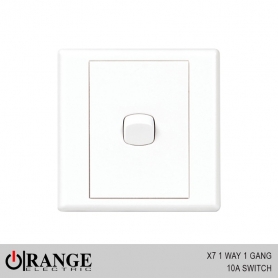 Orange 1 Way 1 Gang 10A Switch - Wireman