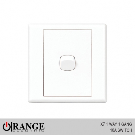 Orange X7 1 Way 1 Gang 10A Switch