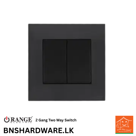 Akoya 2 Gang Two Way Switch - Orange