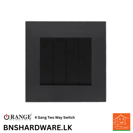 Akoya 4 Gang Two Way Switch - Orange