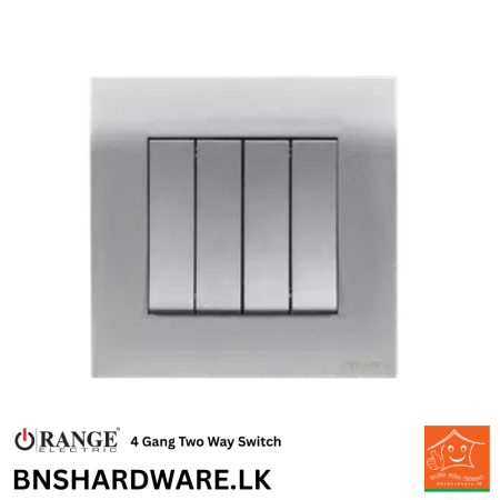 Akoya 4 Gang Two Way Switch - Orange