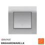 Akoya Bell Press 1 Gang One Way Switch - Orange