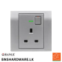 Akoya 13A Socket with Indicator  - Orange