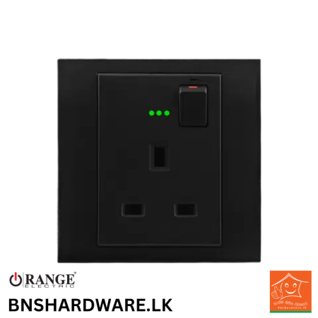 Akoya 13A Socket with Indicator  - Orange