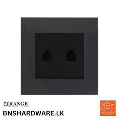 Akoya 2 Gang Telephone Socket  - Orange