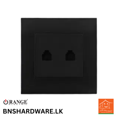 Akoya 2 Gang Telephone Socket  - Orange