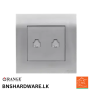 Akoya 2 Gang Telephone Socket  - Orange