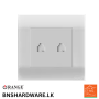 Akoya 2 Gang Telephone Socket  - Orange