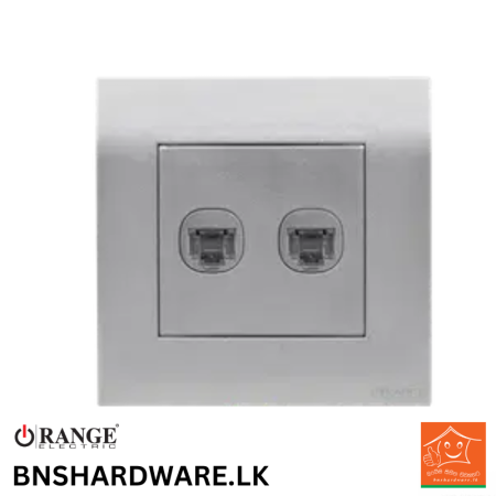 Akoya 2 Gang Data Socket (8 wire) - Orange