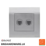 Akoya 2 Gang Data Socket (8 wire) - Orange