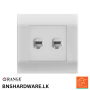 Akoya 2 Gang Data Socket (8 wire) - Orange