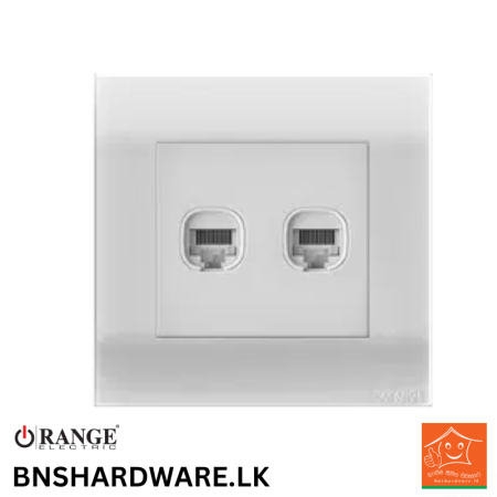 Akoya 2 Gang Data Socket (8 wire) - Orange