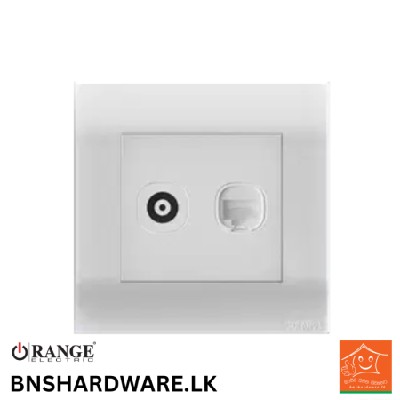 Akoya Telephone + TV Socket - Orange