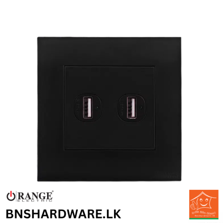 Akoya 2.1A USB Type A 2Gang - Orange