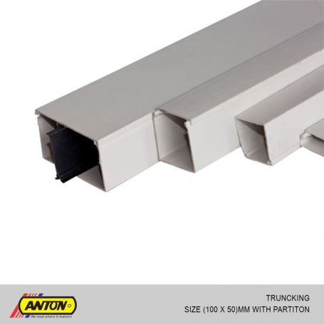 Anton Trunking (100 x 50 mm) With Partition