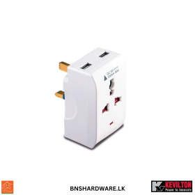 13A Fused Adaptor with Neon & 2 USB   -  Kevilton