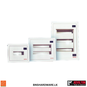 Metal Enclosure Three Row - 12 Way with Glass Door | Compact 3-Tier Transparent Distribution Board | BNS Hardware Store