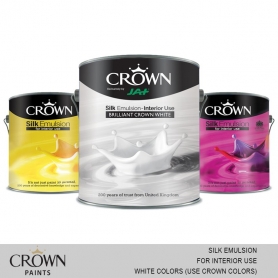 Crown Silk Emulsion (For Interior Use) White Colors (Use Crown Color Card)