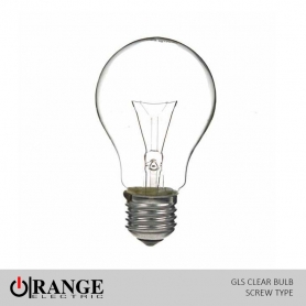Orange GLS Screw Type Clear Bulb