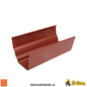 S lon Rain Water Gutter 12 Feet - Brown