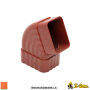 S lon Down Pipe Elbow - Brown