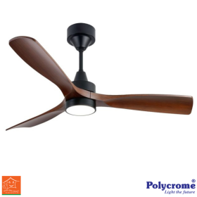 DC Ceiling Fan (Kumbuk Black) with Light - Polycrome