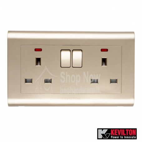 Kevilton Modular 13A Twin Socket with Neon