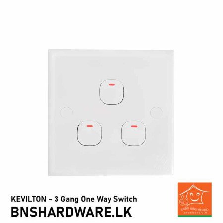Buy Kevilton 3 Gang 1 Way Switch Online in Sri Lanka | High-Quality Electrical Switches at Best Prices