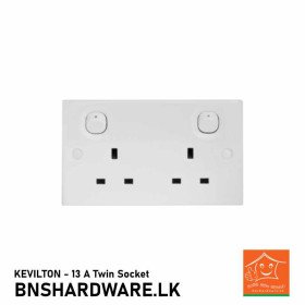 Buy Kevilton 13 A Twin Socket Online in Sri Lanka | High-Quality Electrical Switches at Best Prices