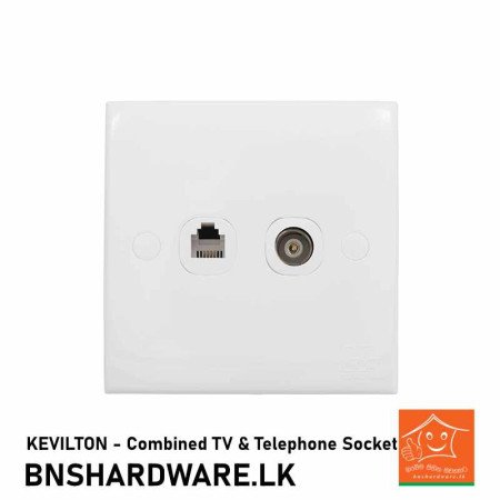 Buy Kevilton Combined TV & Telephone Socket Online in Sri Lanka | High-Quality Electrical Switches at Best Prices