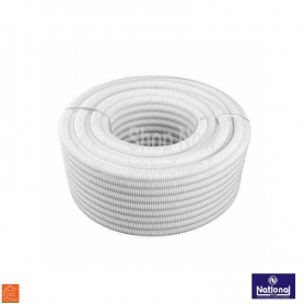 National Corrugated Flexi Tubing (White) 30m