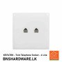 Buy Kevilton Twin Telephone Socket - 4 Line Online in Sri Lanka | High-Quality Electrical Switches at Best Prices