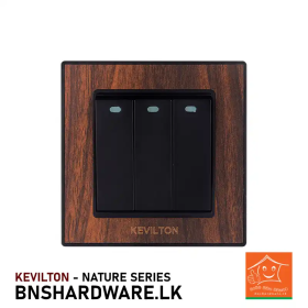 Buy Kevilton 3 Gang 1 Way Switch Kumbuk Online in Sri Lanka | High-Quality Electrical Switches at Best Prices