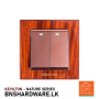 Buy Kevilton 2 Gang 1 Way Switch Mahogany Online in Sri Lanka | High-Quality Electrical Switches at Best Prices