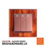 Buy Kevilton 3 Gang 1 Way Switch Mahogany Online in Sri Lanka | High-Quality Electrical Switches at Best Prices