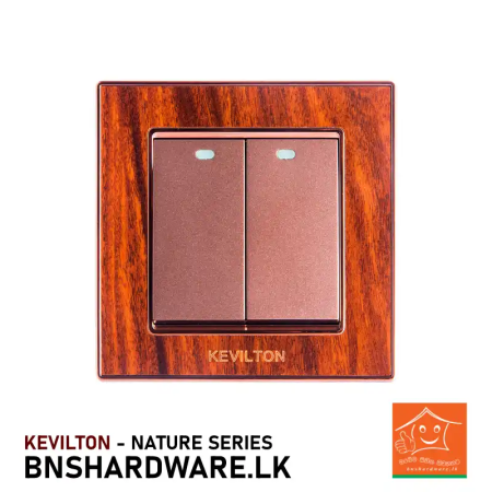 Buy Kevilton 2 Gang 2 Way Switch Mahogany Online in Sri Lanka | High-Quality Electrical Switches at Best Prices