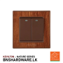 Buy Kevilton 2 Gang 1 Way Switch Teak Online in Sri Lanka | High-Quality Electrical Switches at Best Prices