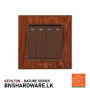 Buy Kevilton 4 Gang 1 Way Switch Teak Online in Sri Lanka | High-Quality Electrical Switches at Best Prices