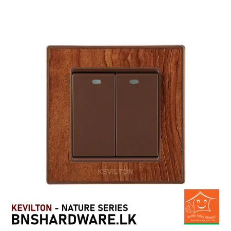 Buy Kevilton 2 Gang 2 Way Switch Teak Online in Sri Lanka | High-Quality Electrical Switches at Best Prices