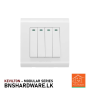 Buy Kevilton 4 Gang 1 Way Modular Switch White Series Online in Sri Lanka | High-Quality Electrical Switches at Best Prices