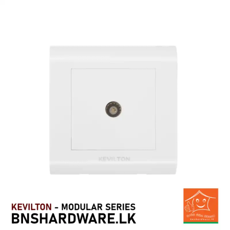 Buy Kevilton TV Socket Modular White Series Online in Sri Lanka | High-Quality Electrical Switches at Best Prices